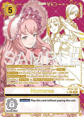 Homeros (Rare Pull) [BT24-102 SEC] [Time Stranger] Foil