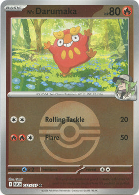 N's Darumaka (Poke Ball) [032/217] [Ascended Heroes] Reverse Holofoil