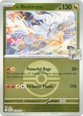 N's Reshiram (Poke Ball) [154/217] [Ascended Heroes] Reverse Holofoil