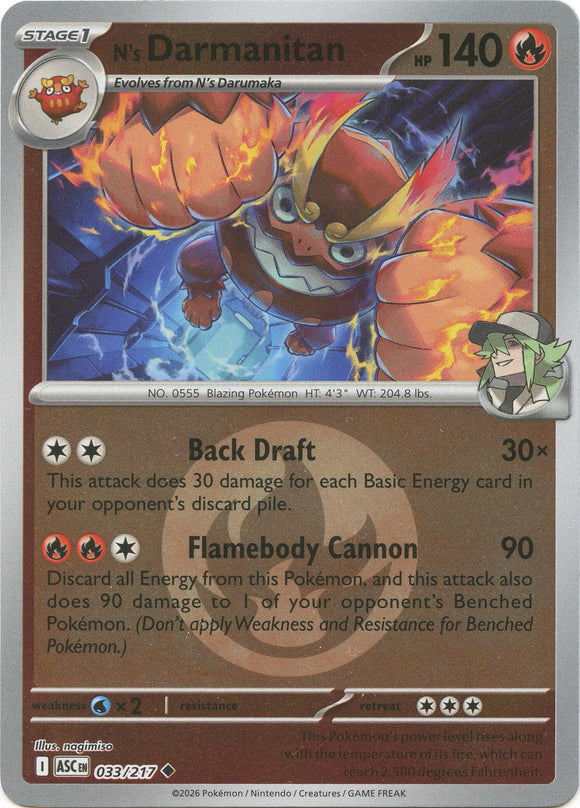 N's Darmanitan (Energy Symbol Pattern) [033/217] [Ascended Heroes] Reverse Holofoil