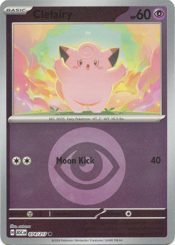 Clefairy (Energy Symbol Pattern) [074/217] [Ascended Heroes] Reverse Holofoil