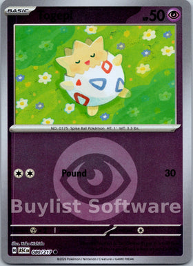 Togepi (Energy Symbol Pattern) [080/217] [Ascended Heroes] Reverse Holofoil