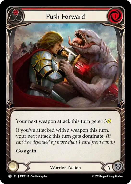 7f998800-094f-4d95-9b49-c412d4de43f2 | fab-mpw117-nf-mastpackwarr-r-com-nm | Push Forward (Red)