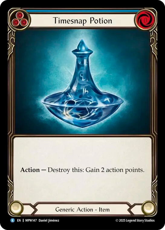 7f998800-094f-4d95-9b49-c412d4de43f2 | fab-mpw147-nf-mastpackwarr-b-rar-nm | Timesnap Potion (Blue)