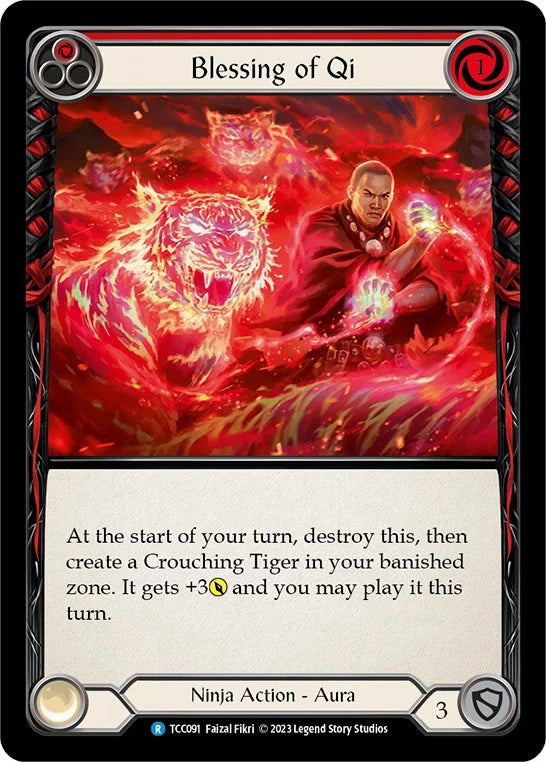 7f998800-094f-4d95-9b49-c412d4de43f2 | fab-tcc091-nf-rounthetabltccx-r-rar-nm | Blessing of Qi (Red)