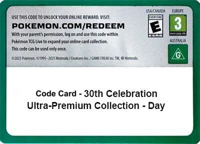 Code Card - 30th Celebration Ultra-Premium Collection - Day