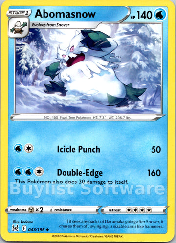 Abomasnow [043/196] [Lost Origin]