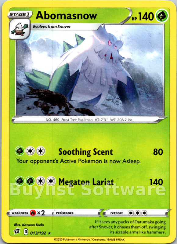 Abomasnow [013/192] [Rebel Clash] Reverse Holofoil