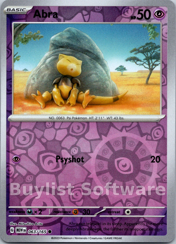 Abra [063/165] [Scarlet & Violet 151] Reverse Holofoil
