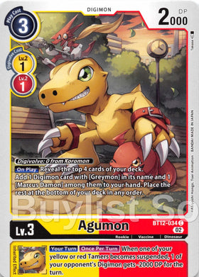 Agumon - BT12-034 [BT12-034] [Across Time]