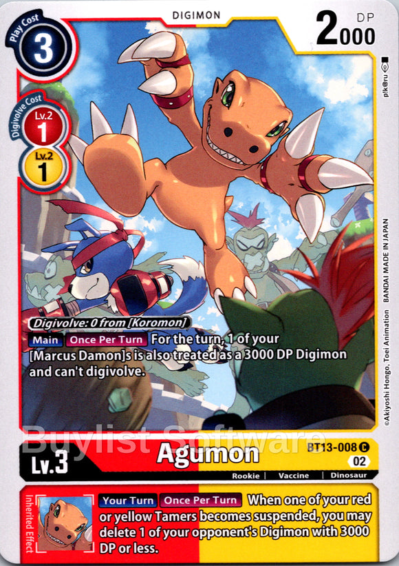 Agumon [BT13-008 C] [Versus Royal Knights]