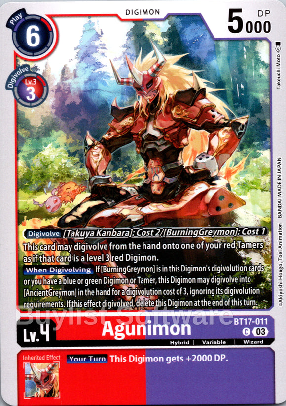 Agunimon [BT17-011 C] [Secret Crisis]