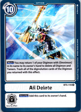 All Delete [BT5-110] [Battle of Omni]