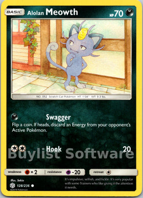 Alolan Meowth [128/236] [Cosmic Eclipse]