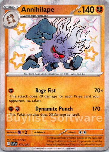 Annihilape [171/091] [Paldean Fates] Holofoil