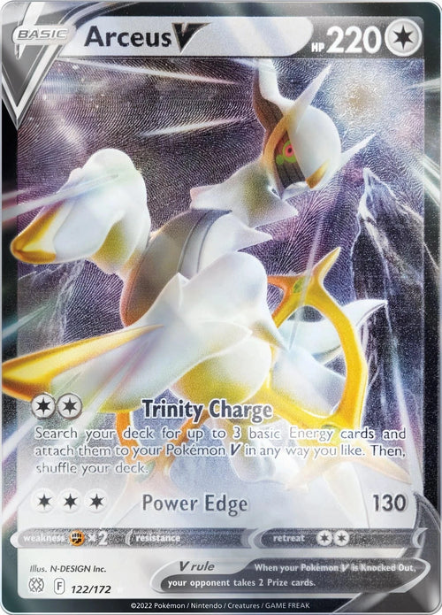 Arceus V (Metal Card) [122/172] [Brilliant Stars] Holofoil