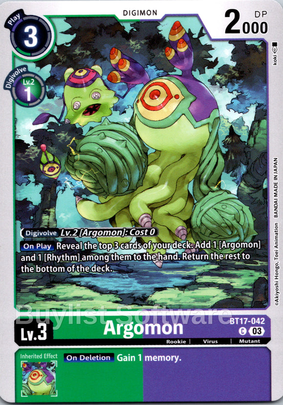 Argomon - BT17-042 [BT17-042] [Secret Crisis]
