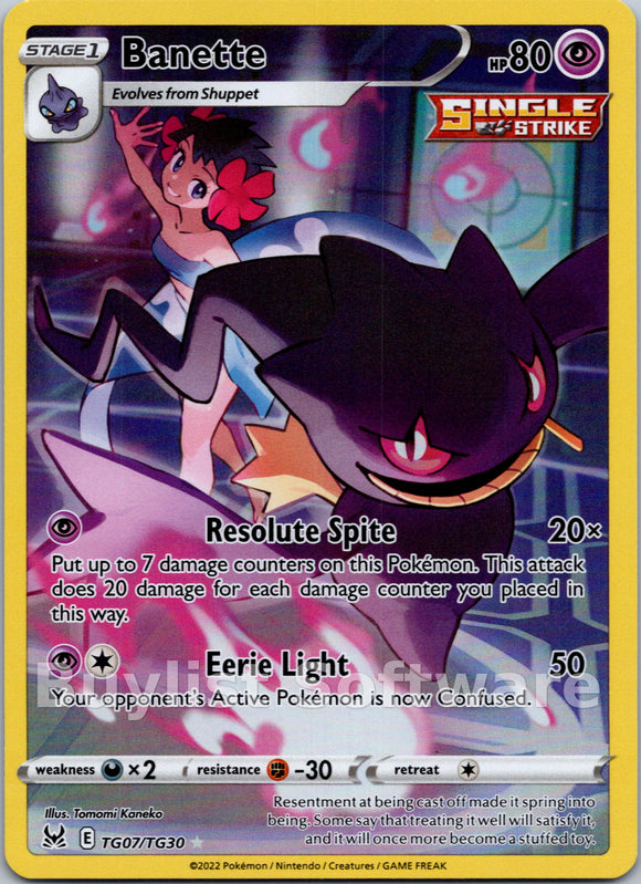 Banette [TG07/TG30] [Lost Origin Trainer Gallery] Holofoil