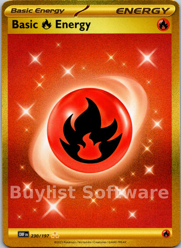 Basic Fire Energy [230/197] [Obsidian Flames] Holofoil