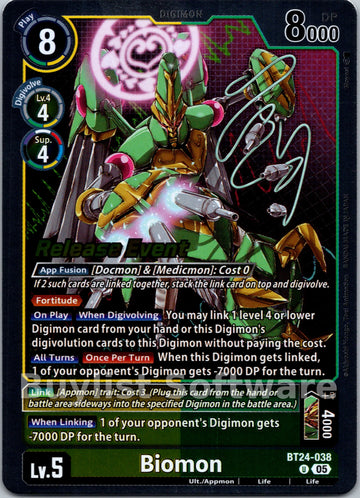 Biomon [BT24-038 U] [Time Stranger Release Events Cards] Foil