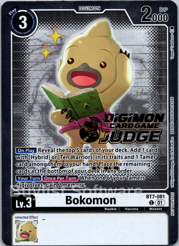 Bokomon - BT7-081 (Judge Pack 4) [BT7-081] [Next Adventure] Foil