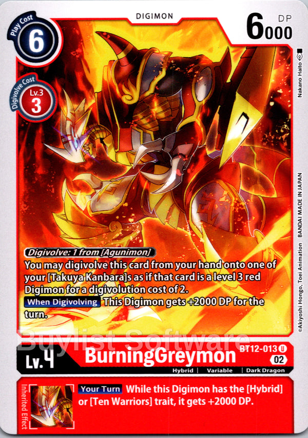 BurningGreymon [BT12-013] [Across Time]