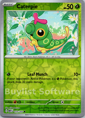 Caterpie [010/165] [Scarlet & Violet 151] Reverse Holofoil
