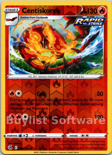 Centiskorch [048/264] [Fusion Strike] Reverse Holofoil