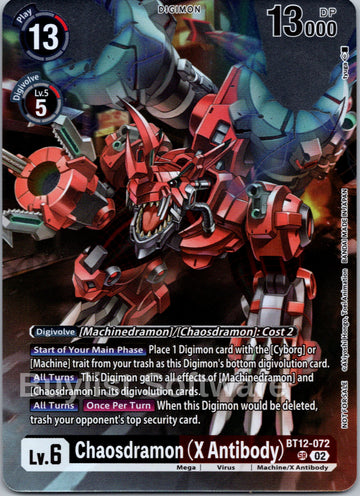 Chaosdramon (X Antibody) (Event Pack 7) [BT12-072] [Across Time] Foil