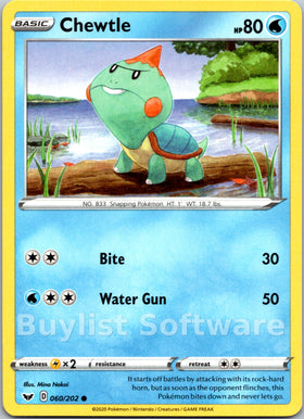Chewtle [060/202] [Sword & Shield Base Set]
