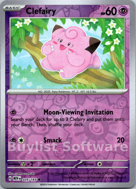 Clefairy [035/165] [Scarlet & Violet 151] Reverse Holofoil
