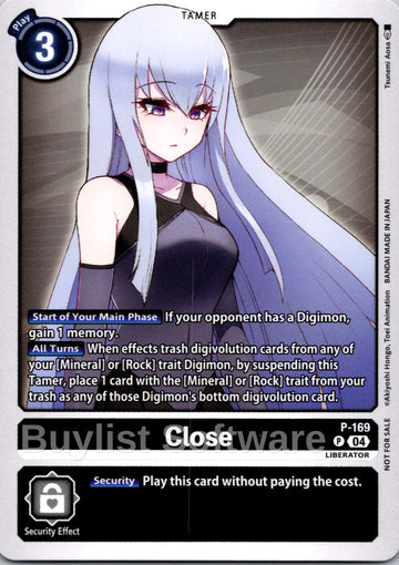 Close (Store Tournament 2025 Vol.1 Participation Pack) [P-169 P] [Digimon Promotion Cards]
