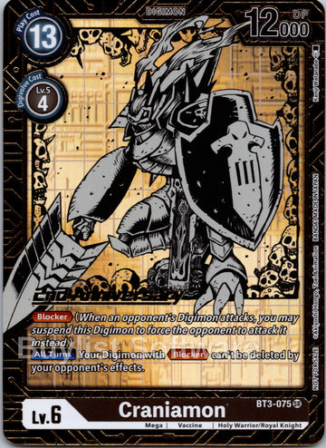 Craniamon (2nd Anniversary Card Set) [BT3-075] [Release Special Booster 1.0] Foil