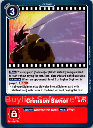 Crimson Savior [BT17-096] [Secret Crisis]