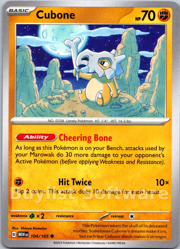 Cubone [104/165] [Scarlet & Violet 151]