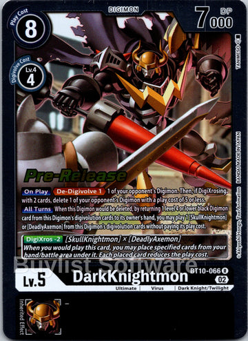 DarkKnightmon [BT10-066] [Xros Encounter Pre-Release Cards] Foil