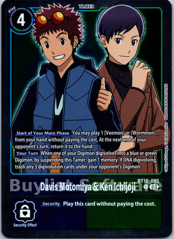 Davis Motomiya & Ken Ichijoji [BT16-085] [Beginning Observer] Foil