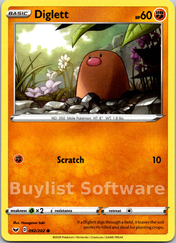 Diglett [092/202] [Sword & Shield Base Set]