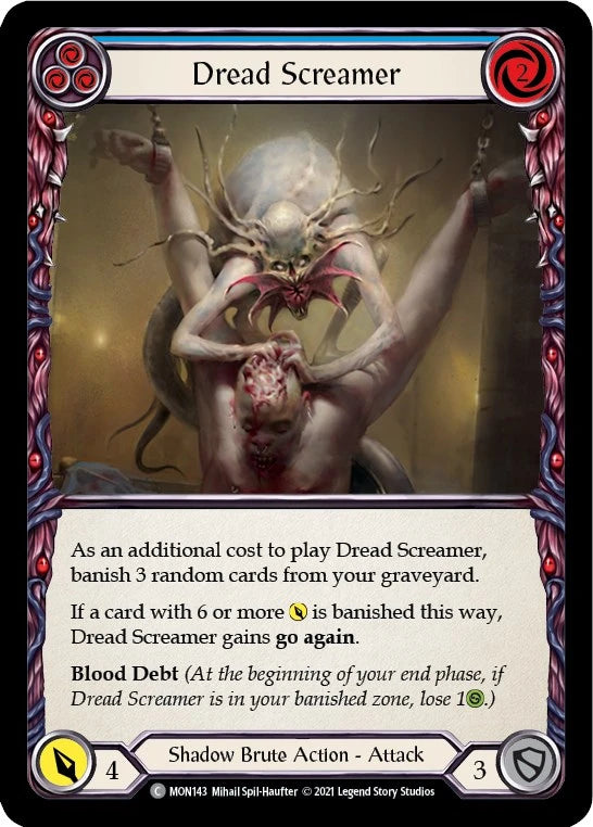 Dread Screamer (Blue) [MON143] [Monarch] 1st Edition Normal