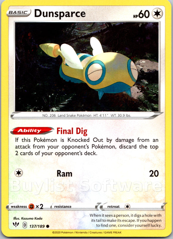 Dunsparce [137/189] [Darkness Ablaze]