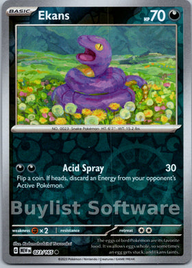 Ekans [023/165] [Scarlet & Violet 151] Reverse Holofoil