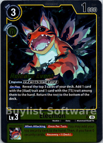 Elecmon [BT24-031 R] [Time Stranger Release Events Cards]