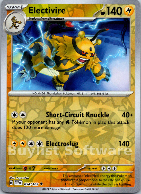 Electivire [054/162] [Temporal Forces] Reverse Holofoil