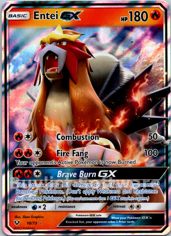Entei GX [10/73] [Shining Legends] Holofoil