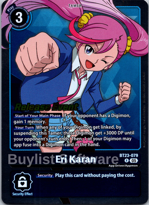 Eri Karan [BT23-079] [Hackers' Slumber Release Event Cards] Foil