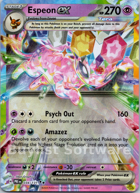 Espeon ex [034/131] [Prismatic Evolutions] Holofoil