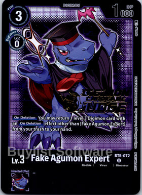 Fake Agumon Expert (Judge Pack 4) [BT5-072] [Battle of Omni] Foil