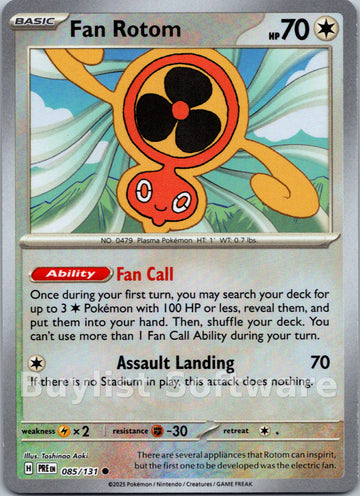 Fan Rotom (Poke Ball Pattern) [085/131] [Prismatic Evolutions] Holofoil