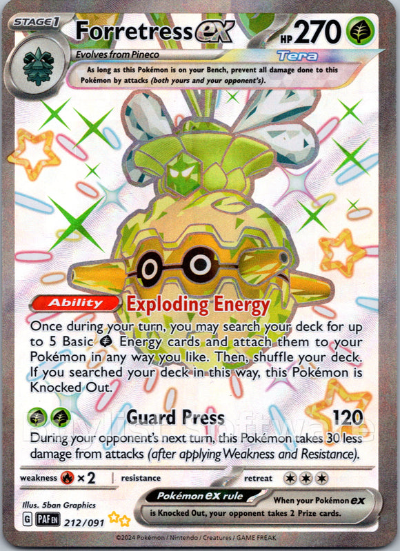 Forretress ex [212/091] [Paldean Fates] Holofoil