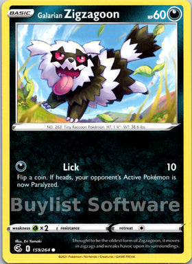 Galarian Zigzagoon [159/264] [Fusion Strike]
